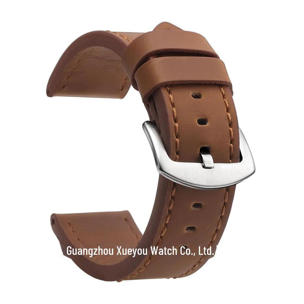 Genuine Leather Watch Strap - Universal Fit, Quality Assurance, Available In 18mm, 20mm, 22mm, and 24mm Sizes