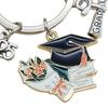 Брелок для ключей в виде выпускной шапки, прочный металлический, класс 2025 года, выпускной бакалавр, шляпа, брелок, держатель, сумка, рюкзак, подвесное украшение