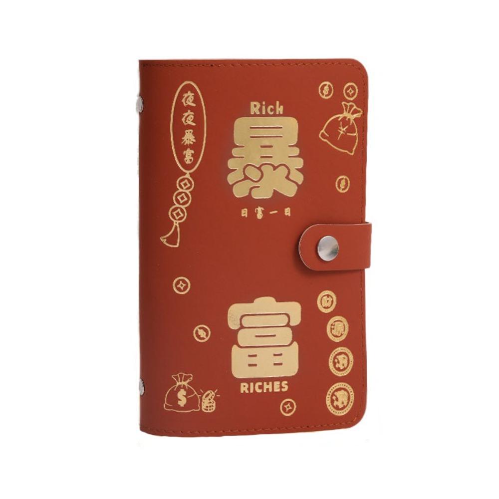 Refillable Budget Binder PU Leather Planner Organizer Easy To Use Account Book  New Year's Gift