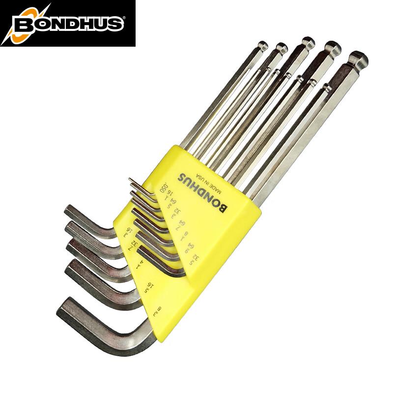 BONDHUS 16799 Метрический набор из 9 шестигранных ключей с шаровым наконечником