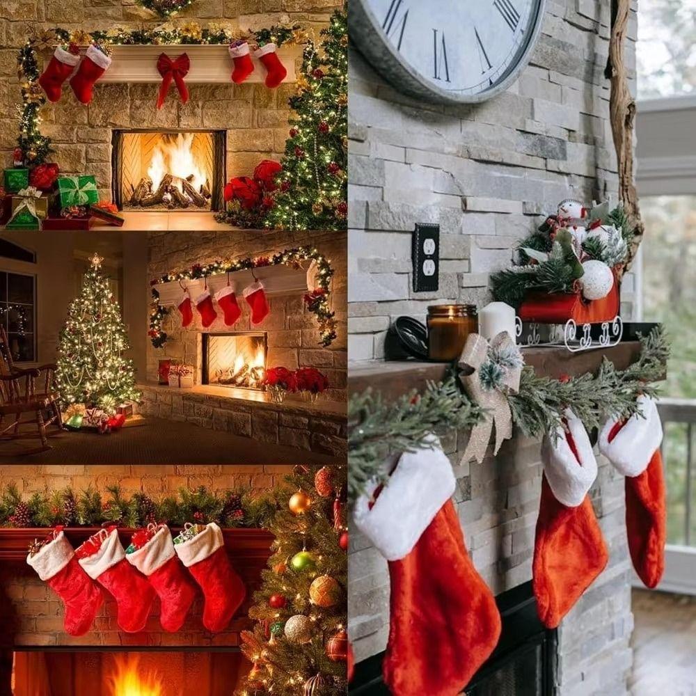 Adjustable Christmas Stocking Holder Space Saving Fireplace Hanger Sturdy Garland Hanger Mantel