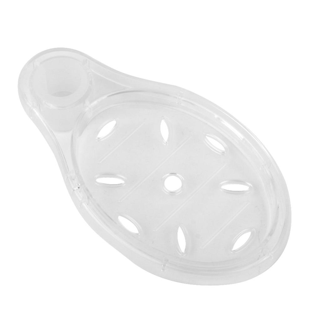 2 Pack Oval Shape Soap Holder Plastic Soap Storage Tray Easy Install Soap Rack Shower Rail