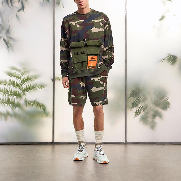 adidas Совместная работа Originals X Ivy Park SS23 с камуфляжным принтом и большими карманами, толстовка унисекс HR2242