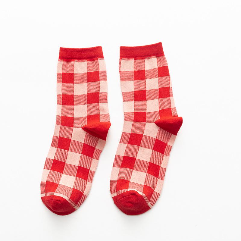 Женские красные носки средней длины Benmingnian - Праздничный осенне-зимний тренд, год Змеи