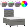 Maison Exclusive - Sommier à lattes de lit matelas LED gris foncé 120x190 cm tissu