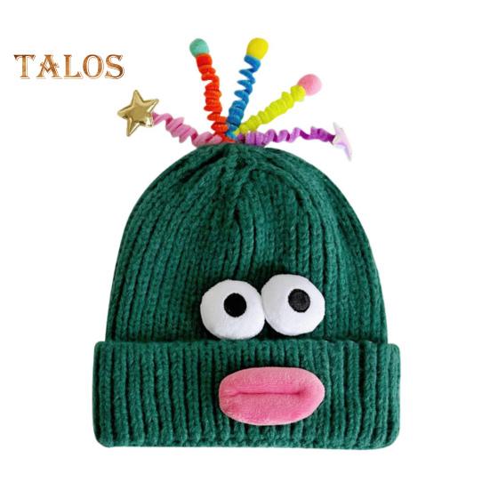 Мультяшная шерстяная шапка с выдвижными щупальцами, теплая вязаная шапочка для детей, реквизит для фотосъемки, головной убор для катания на лыжах, походов, термошапка для взрослых и подростков