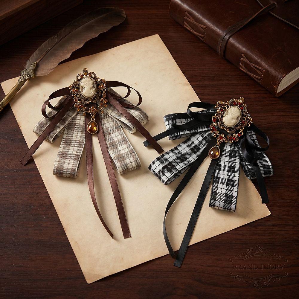 Ribbon British Retro Brooch Elegant Vintage Bow Tie Vintage Handcrafted Bow Tie Formal Outfits