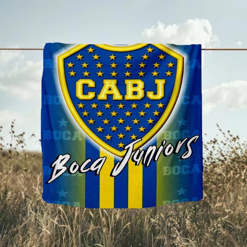1PC Boca Football Club Printed Soft Flannel Blanket Throw for Adult Bedroom Living Room Sofa Camping Travel Fan gifts Christmas Gifts