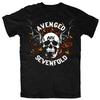 Новая модная футболка унисекс с коротким рукавом Avenged Sevenfold, черная футболка с круглым вырезом с металлической лентой, уличная футболка в стиле Харадзюку, футболка большого размера, футболка унисекс