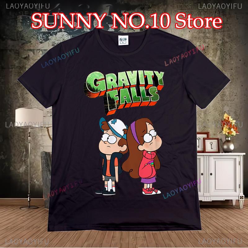 Уличная одежда Новое поступление Мягкие популярные футболки унисекс удобные футболки Gravity Falling
