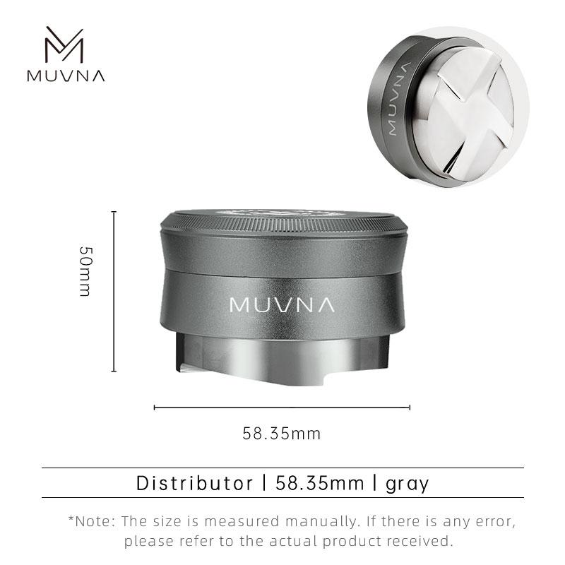 Темпер для эспрессо MUVNA V2, давление 30 фунтов, пружинный тампер для кофе, гравитационный распределитель из нержавеющей стали с адаптивной высотой, новый комплект