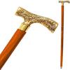 Brass Walking Stick Men Derby Canes and Wooden for Women Ebony Shape Handle In Golden Tone Natural Wood Unisex Cane