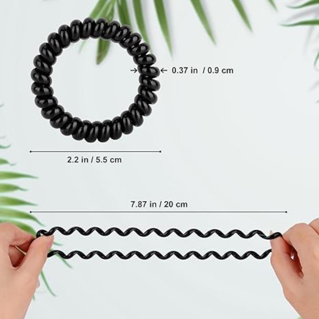 Спиральные резинки для волос, 10 шт., резинки для волос в виде телефонного шнура, пластиковые резинки для волос, держатели для хвостиков, аксессуары для волос без повреждений для девочек, женщин, дам