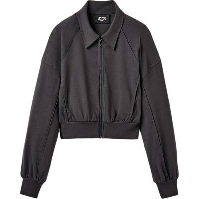 Однотонная куртка с лацканами, карманом на молнии и длинными рукавами, женские куртки 1171485-INK