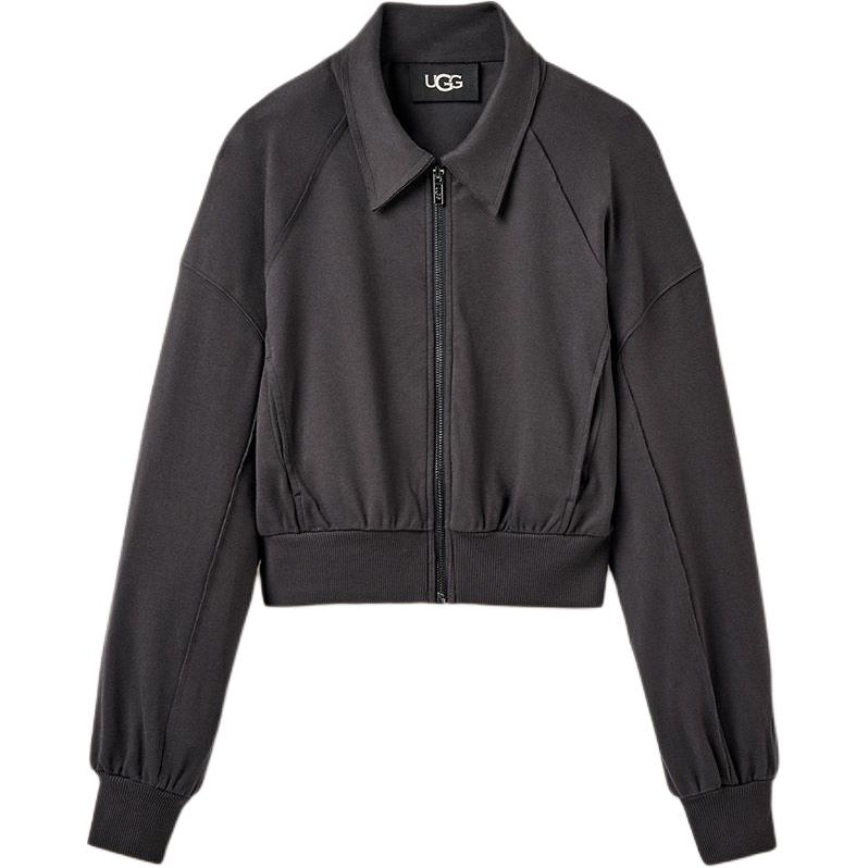 UGG Однотонная куртка с лацканами, карманом на молнии и длинными рукавами, женские куртки 1171485-INK