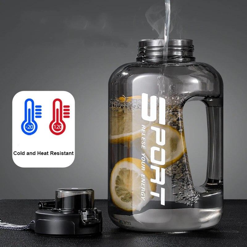 Бутылка для воды большой емкости, портативная питьевая бутылка для фитнеса, герметичный спортивный дорожный чайник, пластиковые чашки для воды, посуда для напитков