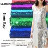 50-Color Double-Sided 5mm Sequin Fabric for Clothing, Luggage, and Wall Decoration