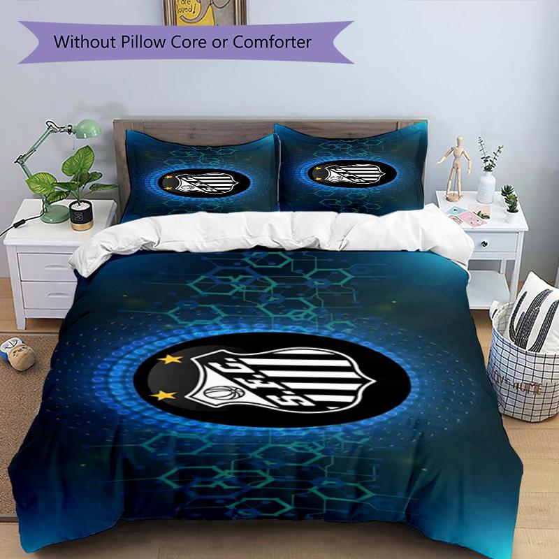 Fc Crest Design Printed Pattern Duvet Cover Set – includes 1 duvet cover and 2 matching pillowcases Bedroom decor Christmas gifts