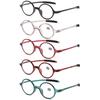 Fashion PC Round Frame Reading Glasses Far Sight Eyewear Presbyopic Eyeglasses Ultralight