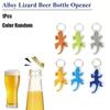 Novelty Creative Zinc Zinc Alloy Aluminum Lizard Shape Beer Corkscrew Openers Keys Ring Bottle Opener