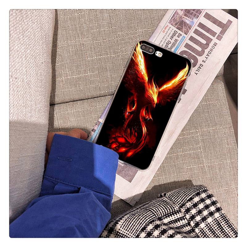 Cool Animal Phoenix Flamingo Phone Case for iphone 13 X XS MAX 6 6s 7 7plus 8 8Plus 5 5S se 2020 XR 12 11 pro max Fundas Capa