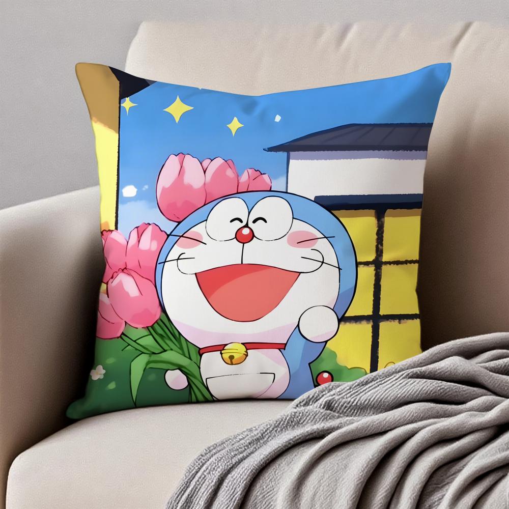 CUTE CCrayon SShinchan Cushion Cover Pillowcase Antidustmite Invisible Zipper Short Plush Sofa Cushion