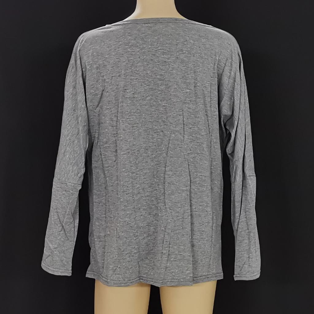 HNXC Women's Fashion Casual Autumn Winter Colour Block Print Long Sleeve O-Neck Blouses & Shirts