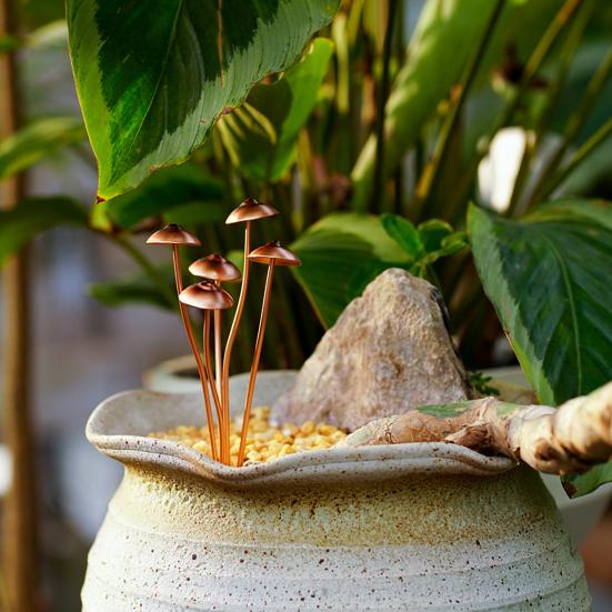 Грибной металлический декоративный садовый кол, нержавеющий, устойчивый к коррозии, простая установка, уличная дорожка, патио, гриб