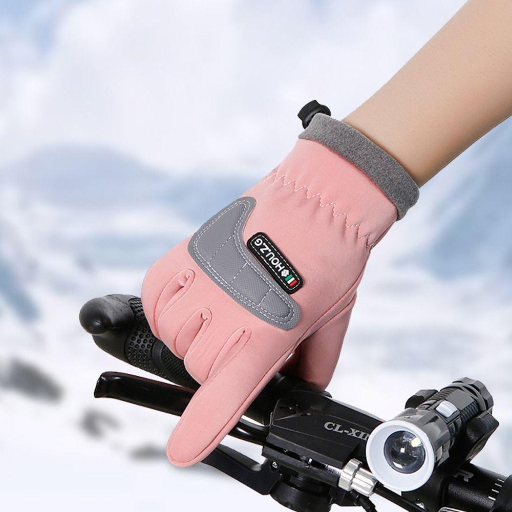 Keep Warm Anti Slip Gloves Fleece Lined Children's Riding Mittens Skateboarding