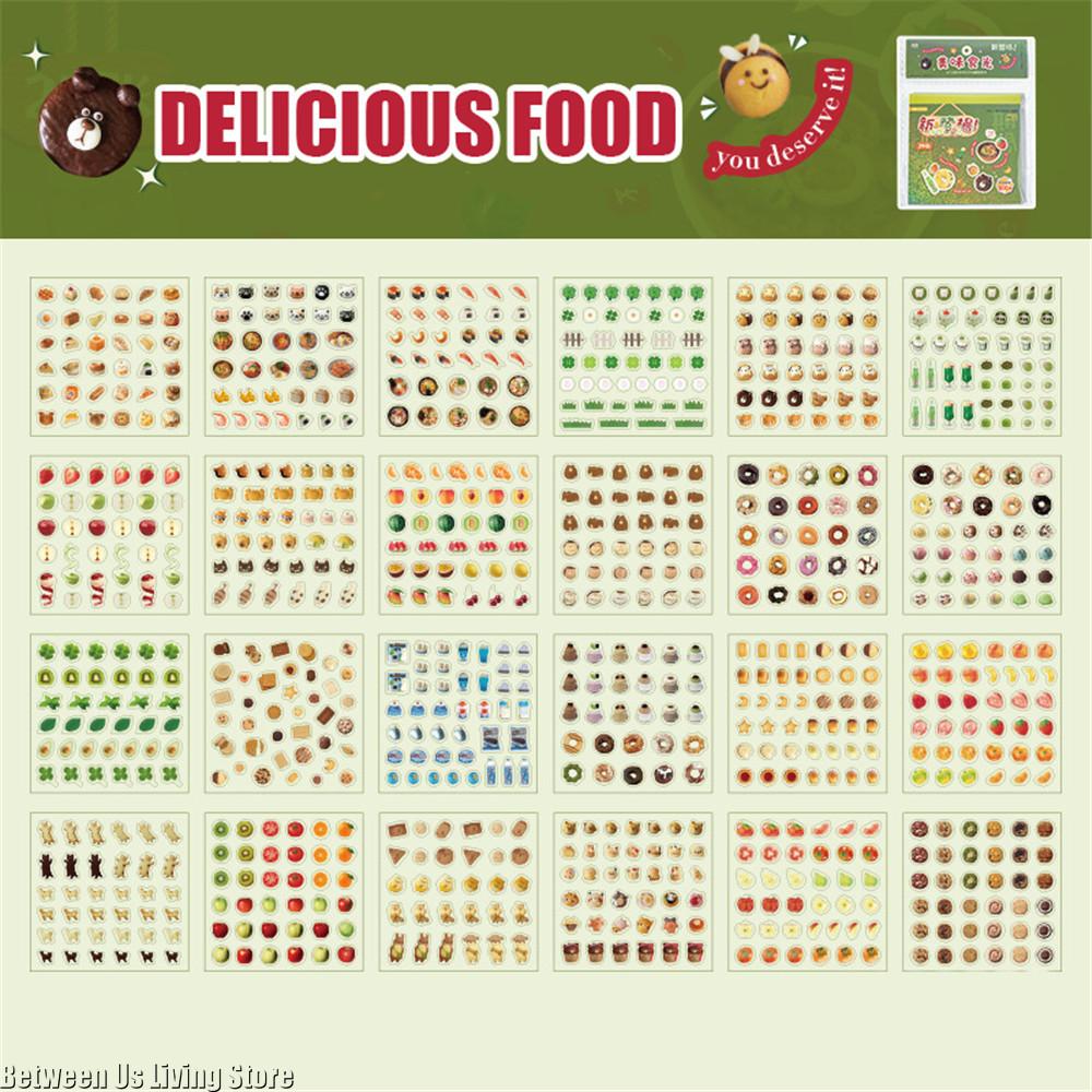 24 heets Vintage Cute Elements Translucent Pet Stickers Book for Scrapbooking Supplies Craft Supplies