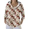 Женский модный повседневный свитер на пуговицах с принтом, кардиган, куртка с капюшоном