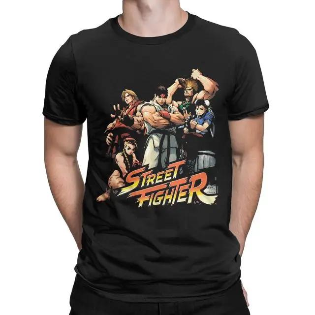 Street Fighhtter Сагат Муай Тай Игровой Хадокен Футболка для Мужчин Повседневная Модальная Футболка с Коротким Рукавом Топы с Круглым Вырезом