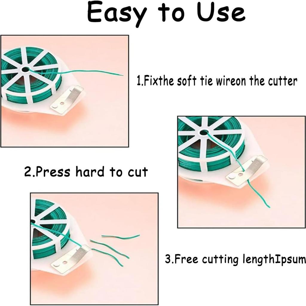 Reusable Plant Support Ties Garden Twist Ties, Wire Cutters, Wire With Shear Soft Ties For Plants For Artificial Flowers