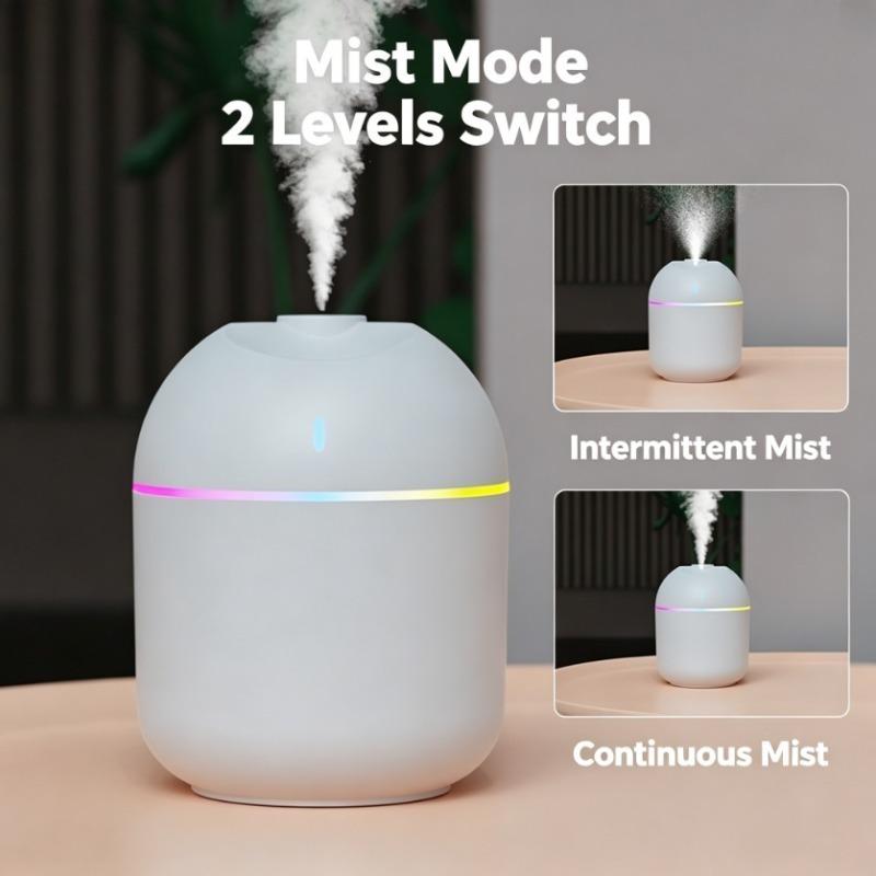 Мини USB увлажнитель воздуха, аромадиффузор для эфирных масел, для дома, автомобиля, ультразвуковой, бесшумный, генератор тумана, диффузор со светодиодной цветной лампой