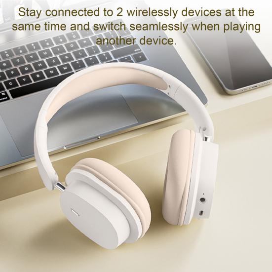 Wireless Headphones Ergonomic Design Active Noise Reduction HIFI Sound Immersive Music Bluetooth-compatible 5.3 Headsets