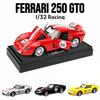 Масштаб 1/32 Классический гоночный суперкар Ferrari 250 Gt0 Сплав Игрушечная модель автомобиля Звук и свет Откат Коллекция для показа Детский подарок