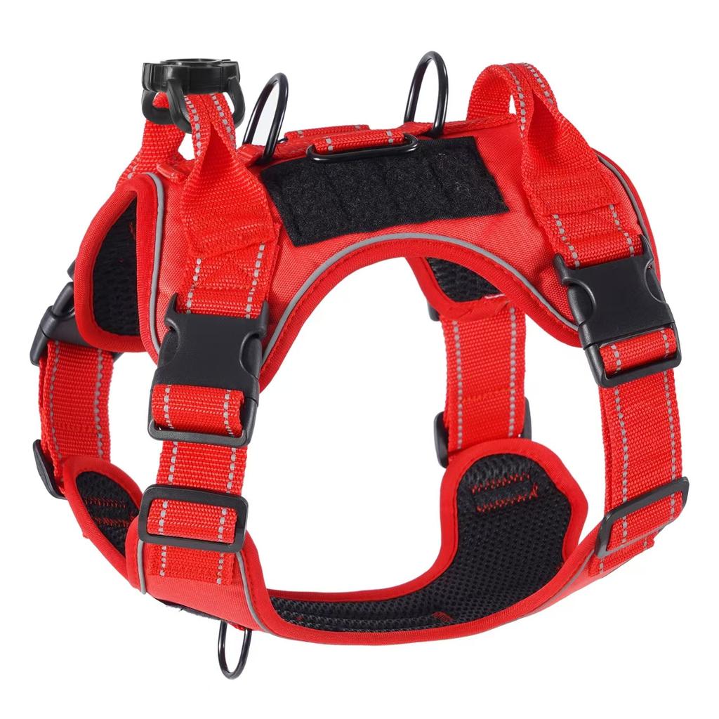 Шлейка для собак без тяги с защитным чехлом из силикона и локатором, противоскользящая, регулируемая, для средних и крупных собак