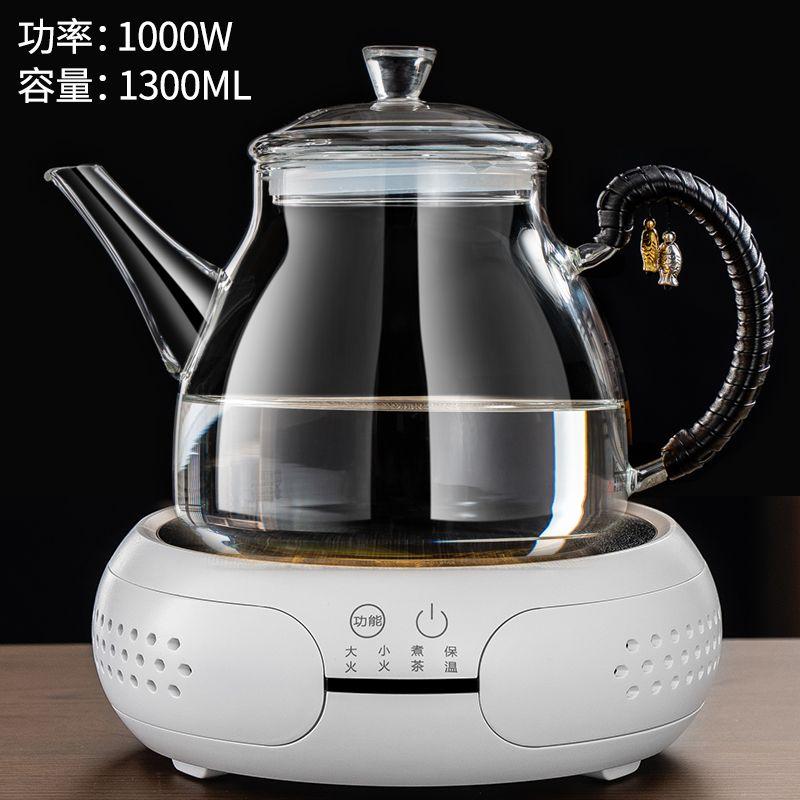 Стеклянный чайник для электрической гончарной печи 220 В, бытовая, высокотемпературная стойкость и взрывозащищенность, прозрачные отдельные кастрюли
