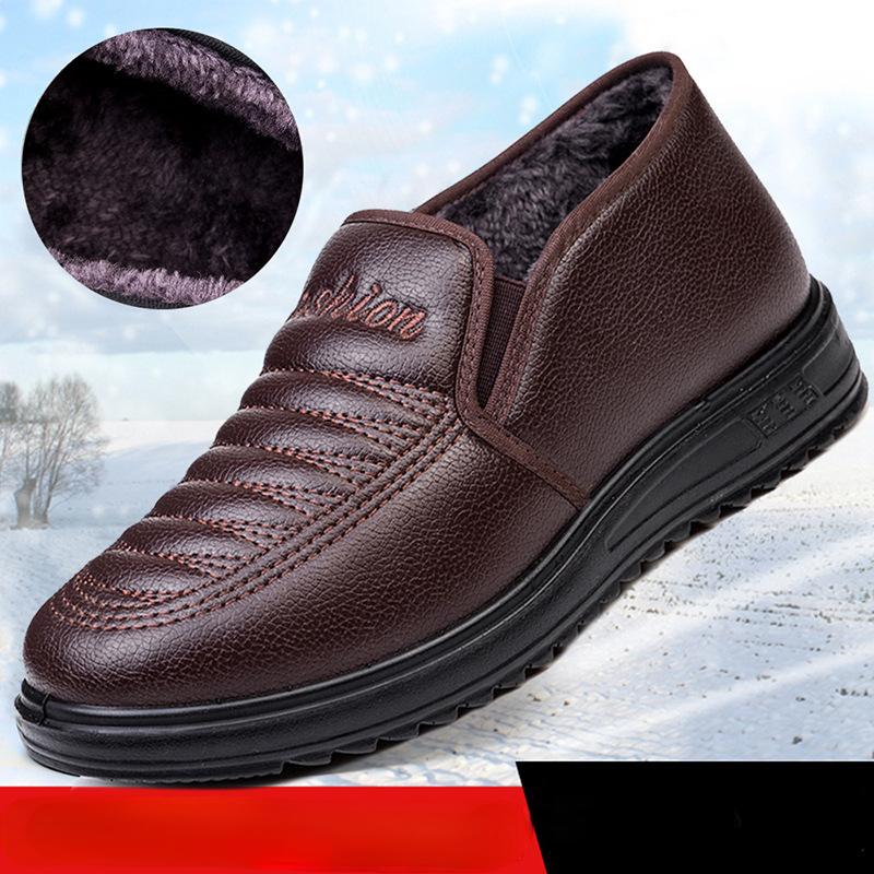 Men's Casual Cotton Shoes for Men Winter Warm Loafers Not Slip Men Shoes Light Business Shoes Men Zapatos De Hombre