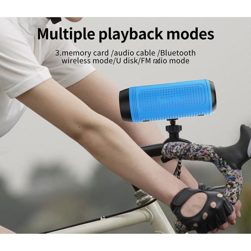 A1 Беспроводная Bluetooth-колонка с FM-радио, портативная велосипедная мини-колонка с фонариком для занятий спортом на открытом воздухе