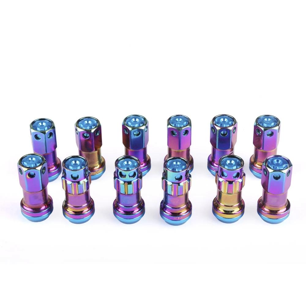 Новые 44-миллиметровые гайки для колес M12x1.5/1.25 20 шт. Замковые гоночные гайки + Набор ключей безопасности