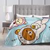 Rilakkuma Korilakkumas  Blanket Quality Super Soft  Throw Blanket Winter Boy Girl Couch Bed Aesthetic Bedspread