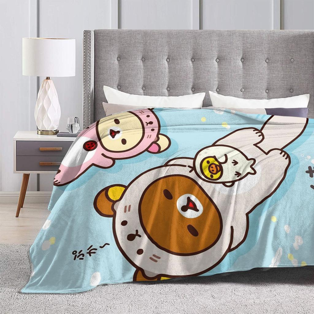 Rilakkuma Korilakkumas Blanket Quality Super Soft Throw Blanket Winter Boy Girl Couch Bed Aesthetic Bedspread