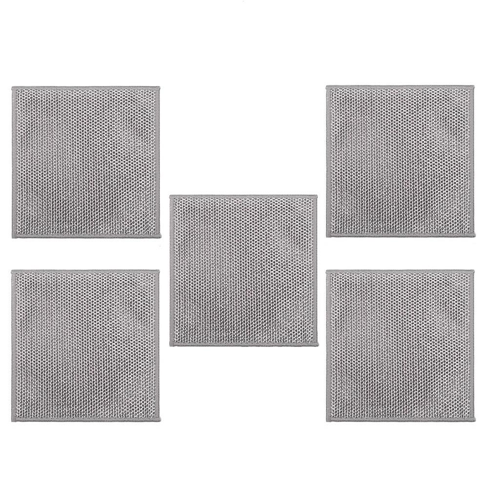1/5/10Pcs Bamboo Fiber Dish Washing Towel Wire Pot Cleaning Rag New Cleaning Rag Pot Washing