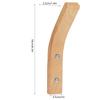 2PCS Wooden Wall Mounted Hook Coat Hat Towel Hanger Rack Key Hanging Hooks