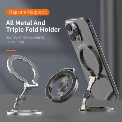 Для двустороннего магнитного держателя-кольца для телефона для MagSafe, магнитная подставка для iPhone 16 15 14, для Huawei Xiaomi, держатель-подставка