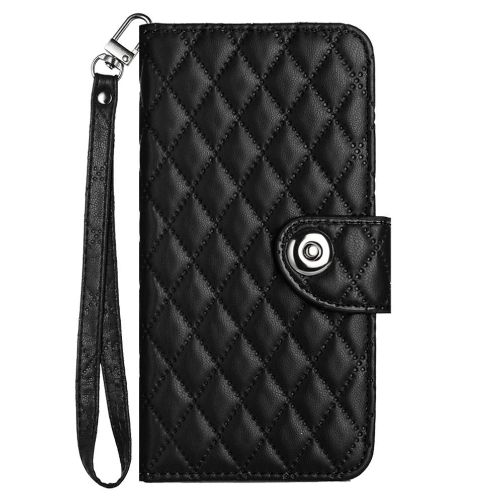Чехол-кошелек из 6-цветной искусственной кожи с узором в ромбовидную клетку и ремешком на запястье для серии Infinix.Hot10,Hot20,Hot30,Hot40,Note 12,Note 30,Note 40,Smart 4...