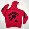 Mens Oversized Hooded Sweatshirt With Foil Print Spider Design 450g Heavyweight Fleece Lined Cotton Pullover Casual