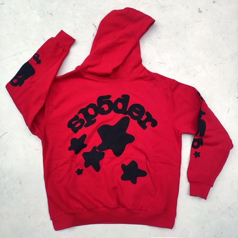 Mens Oversized Hooded Sweatshirt With Foil Print Spider Design 450g Heavyweight Fleece Lined Cotton Pullover Casual