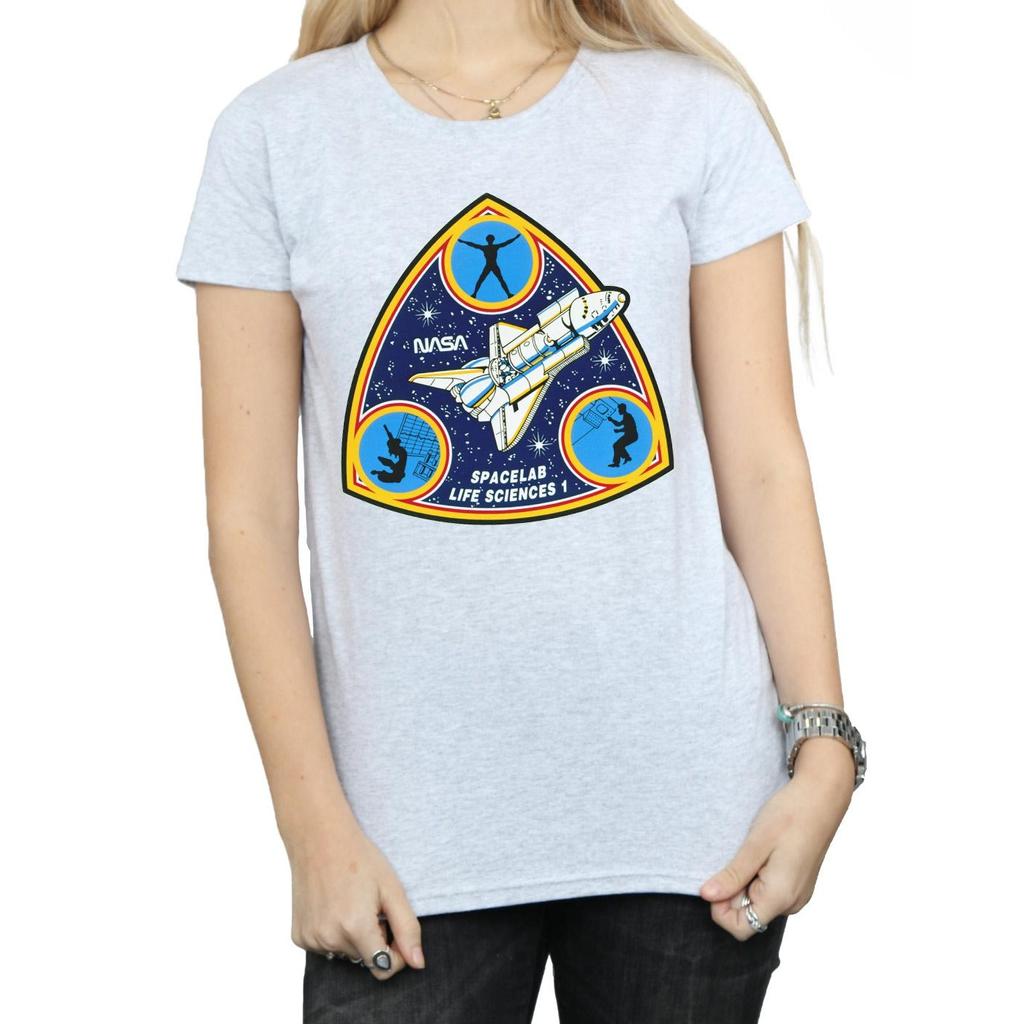 NASA Womens/Ladies Classic Spacelab Life Science Cotton T-Shirt